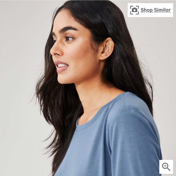 Brand New JOE FRESH Relaxed Fit Tee Shirt Blue - Picture 3 of 7